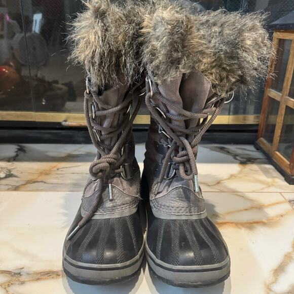 Sorel Women's Joan of Arctic Waterproof Grey Tall Winter Boots Size 9 - Picture 2 of 9